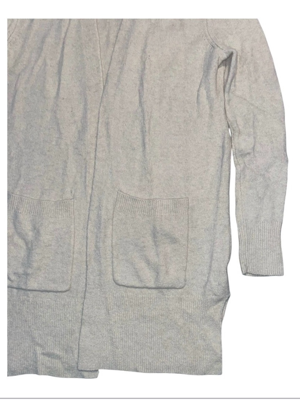 Madewell Light Gray Open-Front Women's Cardigan Sweater - Picture 4 of 9